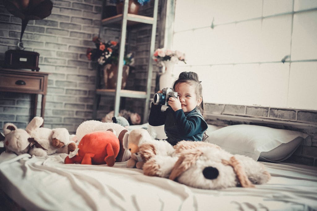 Photo of a Girl Playing at peace in a home with a radon mitigation system