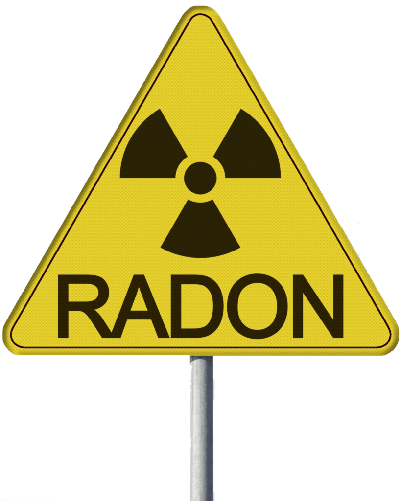 Radon warning sign