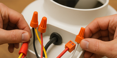 The radon fan's internal wiring needs maintenance.