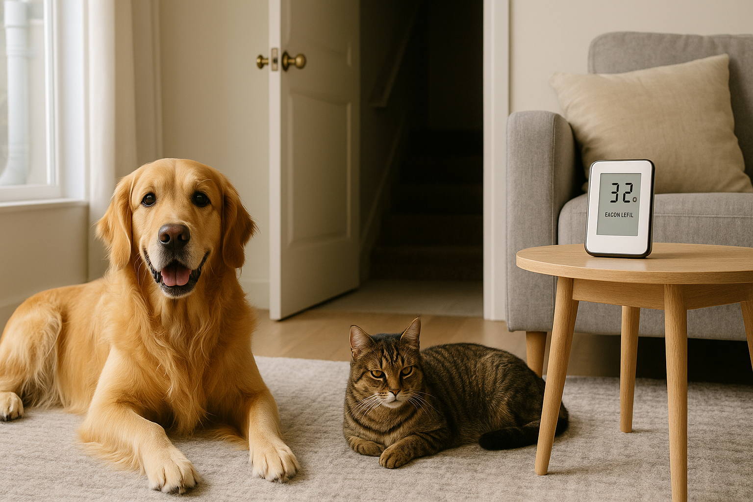 pets being affected by radon.