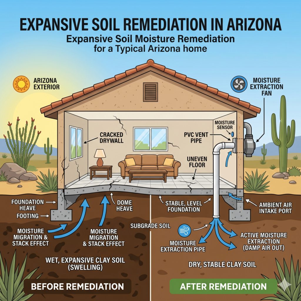 Expansive soil remediation infographic